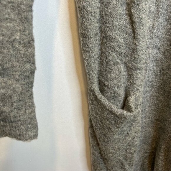 Only long sleeve ultra long cardigan mohair blend grey - Picture 2 of 6